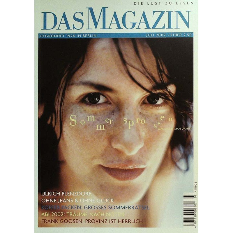Das Magazin Heft 7 / Juli 2002 - Sommersprossen