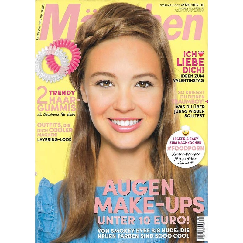 Mädchen Nr.2 / Februar 2017 - Augen Make-Ups Zeitschrift.