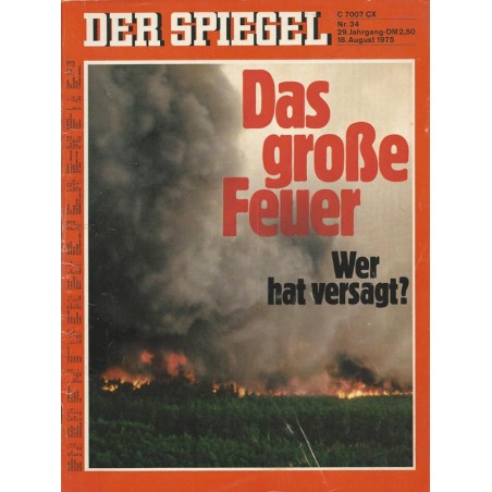Der Spiegel Nr.34 / 18 August 1975 - Das große Feuer
