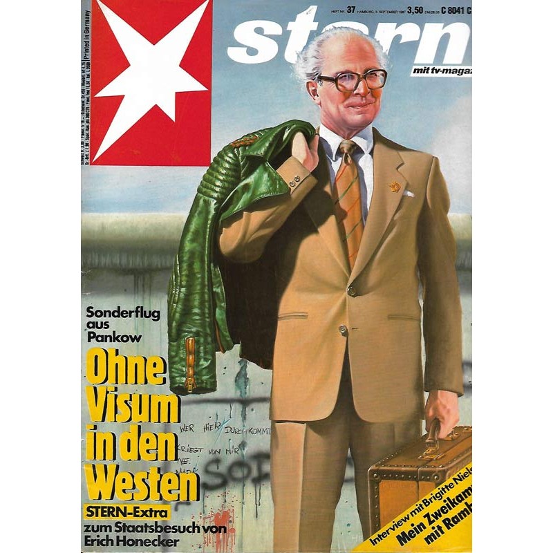 stern Heft Nr.37 / 3 September 1987 - Ohne Visum in den Westen