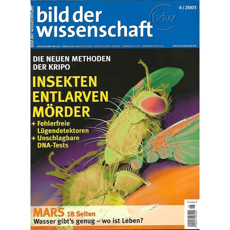 Bild der Wissenschaft 6 / 2003 - Insekten entlarven Mörder