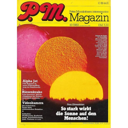 P.M. Ausgabe Oktober 10/1983 - Sonne und Mensch