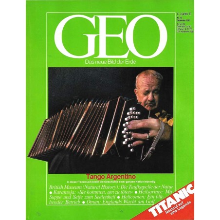 Geo Nr. 12 / Dezember 1987 - Tango Argentino