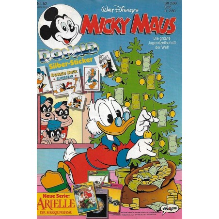 Micky Maus Nr. 52 / 20 Dezember 1990 - Donald Silber Sticker