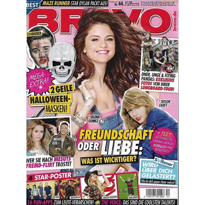 BRAVO Nr.44 / 22 Oktober 2014 - SEL & TAY Freundschaft oder Liebe?