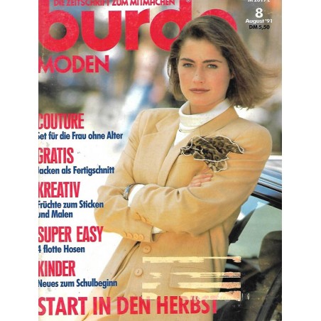 burda Moden 8/August 1991 - Couture