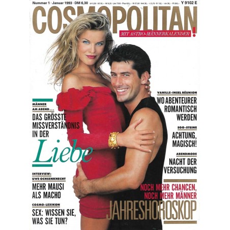 Cosmopolitan 1/Januar 1993 - Eva & Nick / Liebe