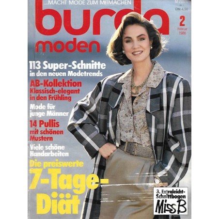 burda Moden 2/Februar 1986 - 113 Super Schnitte