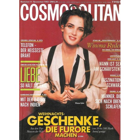 Cosmopolitan 11/November 1993 - Winona Ryder / Liebe