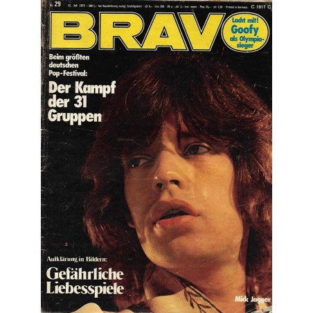 BRAVO Nr.29 / 12 Juli 1972 - Mick Jagger