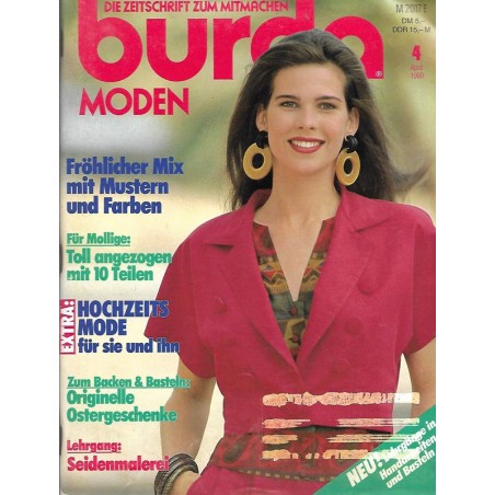 burda Moden 4/April 1990 - Fröhlicher Mix mit Mustern & Farben