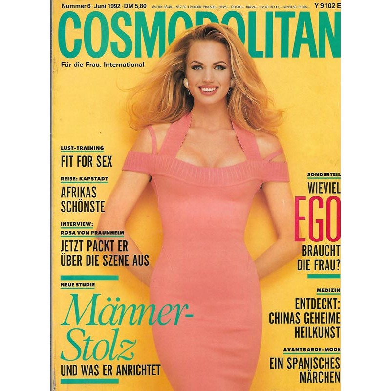 Cosmopolitan 6/Juni 1992 - Joanna / Männerstolz