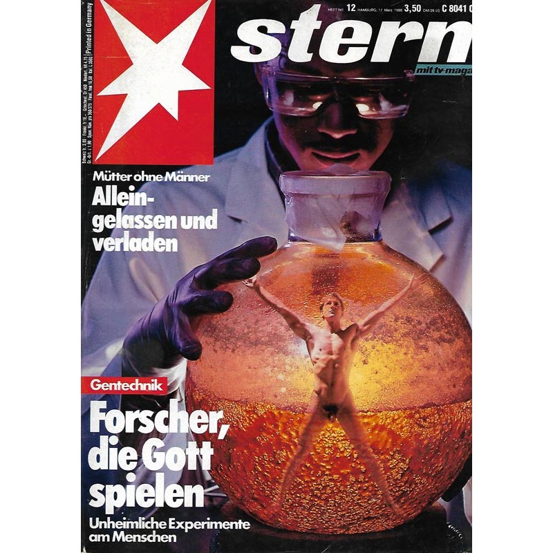stern Heft Nr.12 / 17 März 1988 - Forscher, die Gott spielen