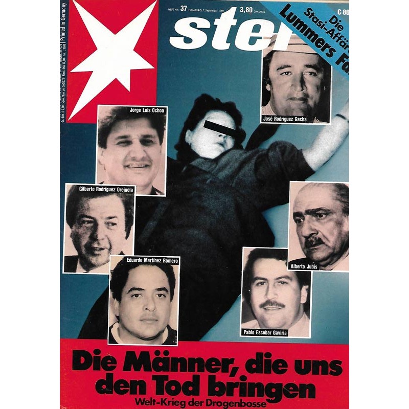 stern Heft Nr.37 / 7 September 1989 - Weltkrieg der Drogenbosse