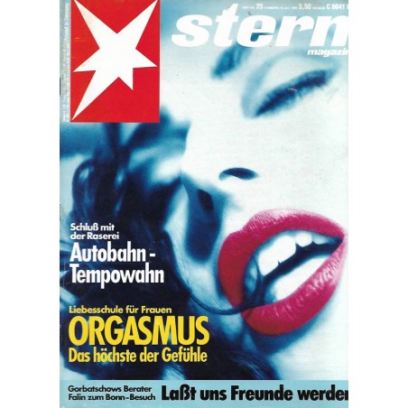 stern Heft Nr.25 / 15 Juni 1989 - Orgasmus