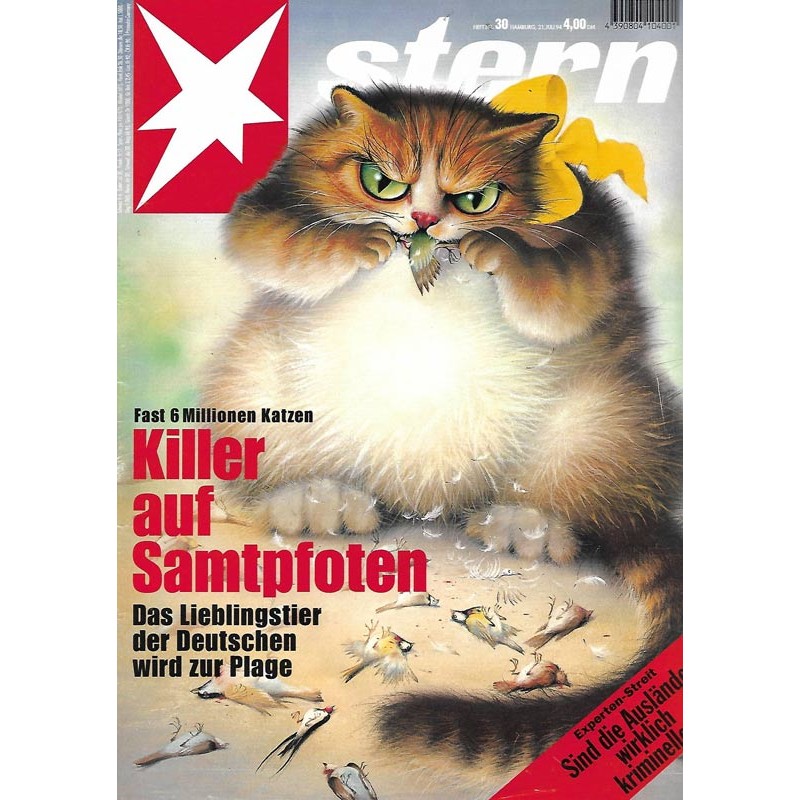 stern Heft Nr.30 / 21 Juli 1994 - Killer auf Samtpfoten