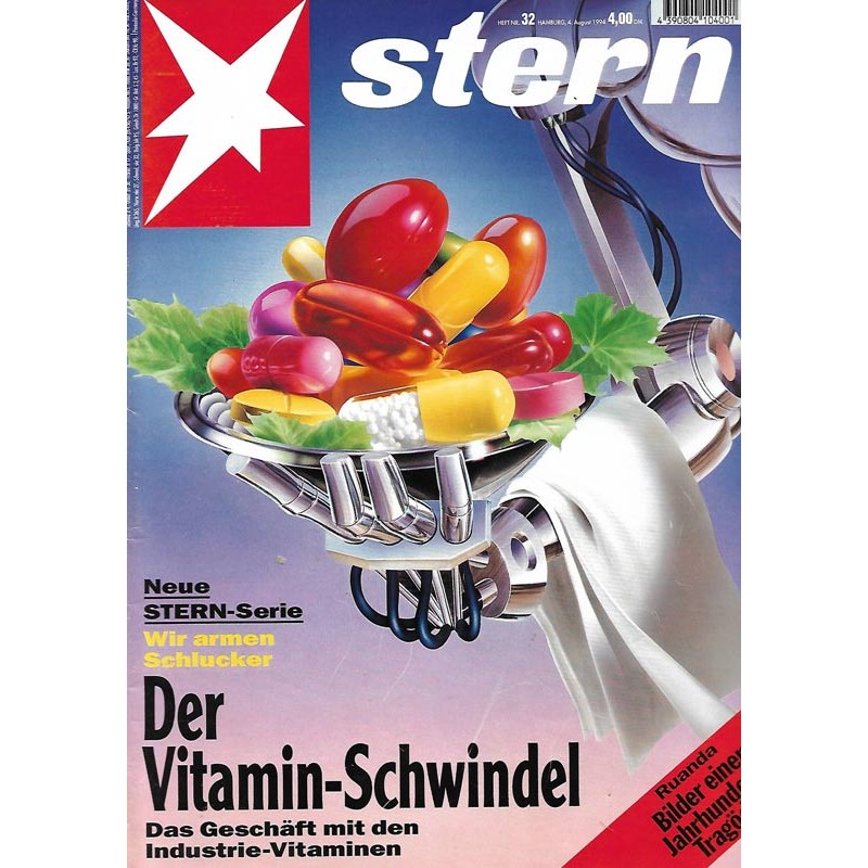stern Heft Nr.32 / 4 August 1994 - Der Vitamin Schwindel