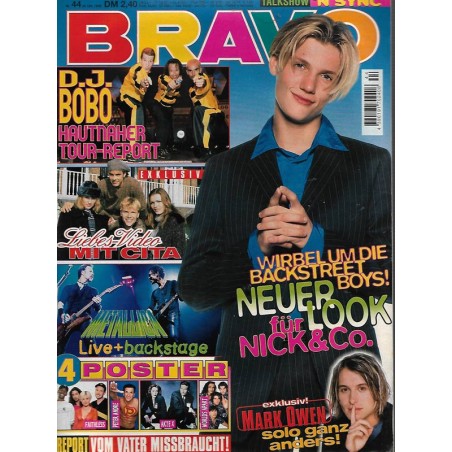 BRAVO Nr.44 / 24 Oktober 1996 - Nick Carter neuer Look BRAVO Nr.44 / 24 Oktober 1996 - Nick Carter neuer Look