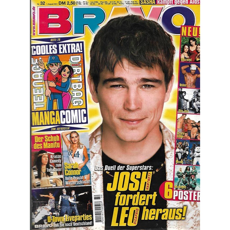 BRAVO Nr.32 / 1 August 2001 - Josh Hartnett Zeitschrift.