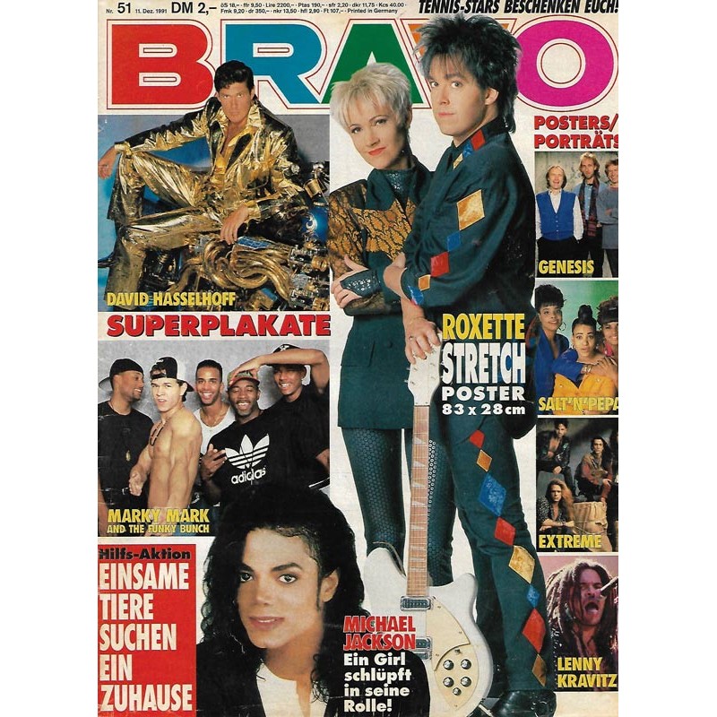 BRAVO Nr.51 / 11 Dezember 1991 - Roxette Stretch