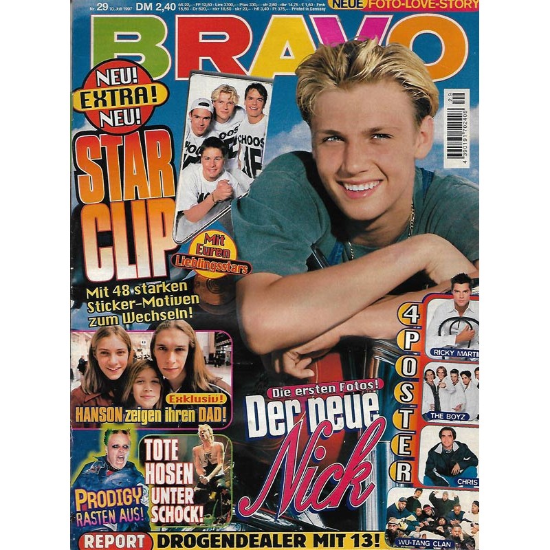 BRAVO Nr.29 / 10 Juli 1997 - Der neue Nick Carter