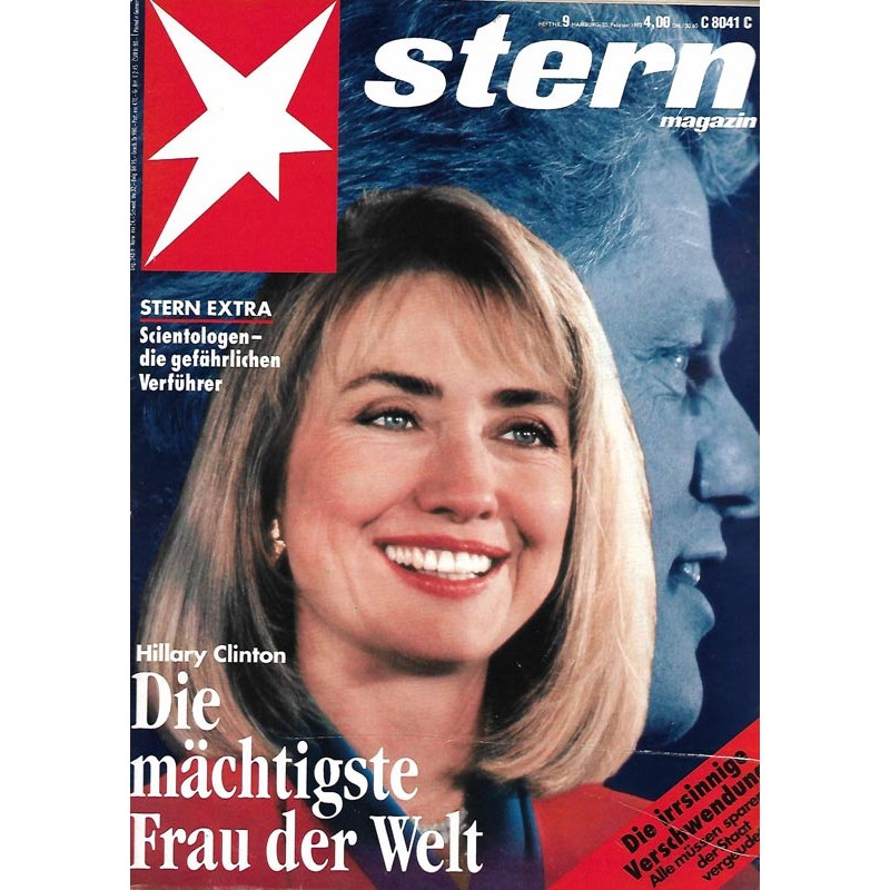 stern Heft Nr.9 / 25 Februar 1993 - Hillary Clinton