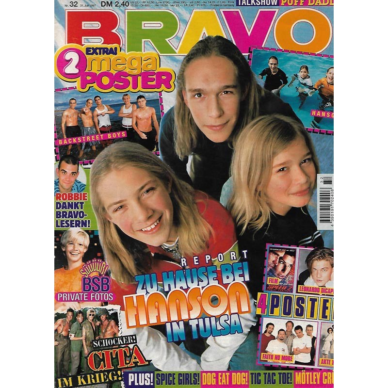 BRAVO Nr.32 / 31 Juli 1997 - Zu Hause bei Hanson in Tulsa