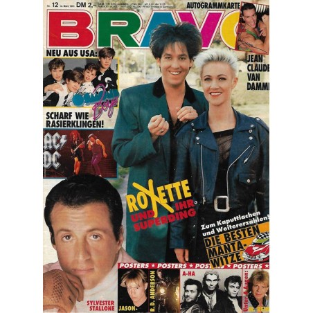 BRAVO Nr.12 / 14 März 1991 - Roxette und ihr Superding BRAVO Nr.12 / 14 März 1991 - Roxette und ihr Superding