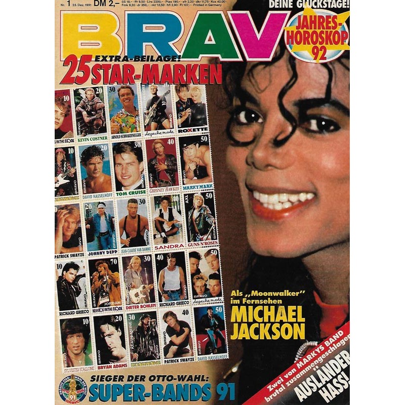 BRAVO Nr.1 / 23 Dezember 1991 - Moonwalker Michael Jackson