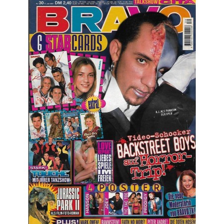 BRAVO Nr.30 / 17 Juli 1997 - Backstreet Boys Horror-Trip BRAVO Nr.30 / 17 Juli 1997 - Backstreet Boys Horror-Trip