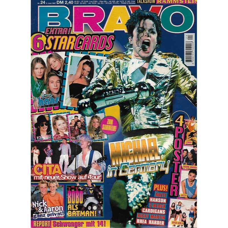 BRAVO Nr.24 / 5 Juni 1997 - Michael Jackson in Germany