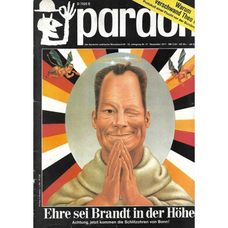 pardon Heft 12 / Dezember 1971 - Ehre sei Brandt in der Höhe!