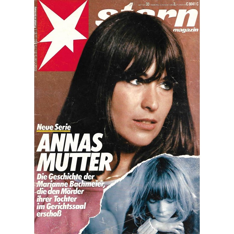 Stern Heft Nr 33 12 August 1982 Annas Mutter Magazin