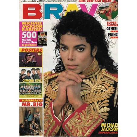BRAVO Nr.25 / 11 Juni 1992 - Michael Jackson Superplakat
