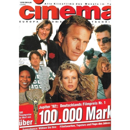 CINEMA 12/92 Dez. 1992 - Jupiter: Deutschlands Filmpreis Nr.1