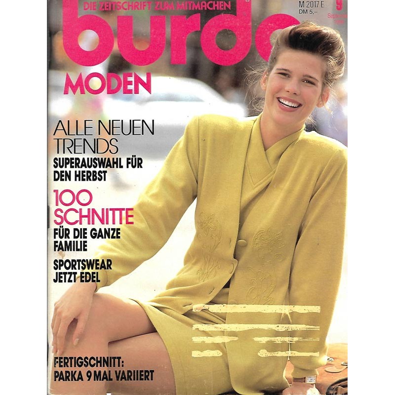 burda Moden 9/September 1990 - Sportswear jetzt Edel