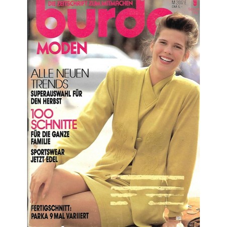 burda Moden 9/September 1990 - Sportswear jetzt Edel