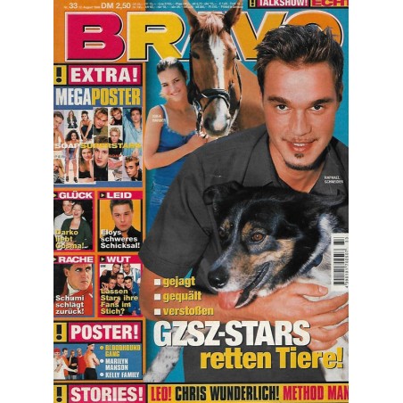 BRAVO Nr.33 / 12 August 1999 - GZSZ Stars retten Tiere