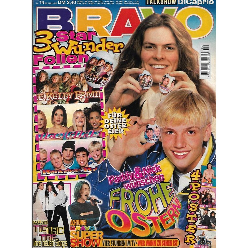 BRAVO Nr.14 / 26 März 1997 - Paddy & Nick wünschen Frohe Ostern