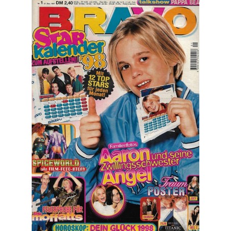 BRAVO Nr.1 / 31 Dezember 1997 - Aaron mit Schwester Angel