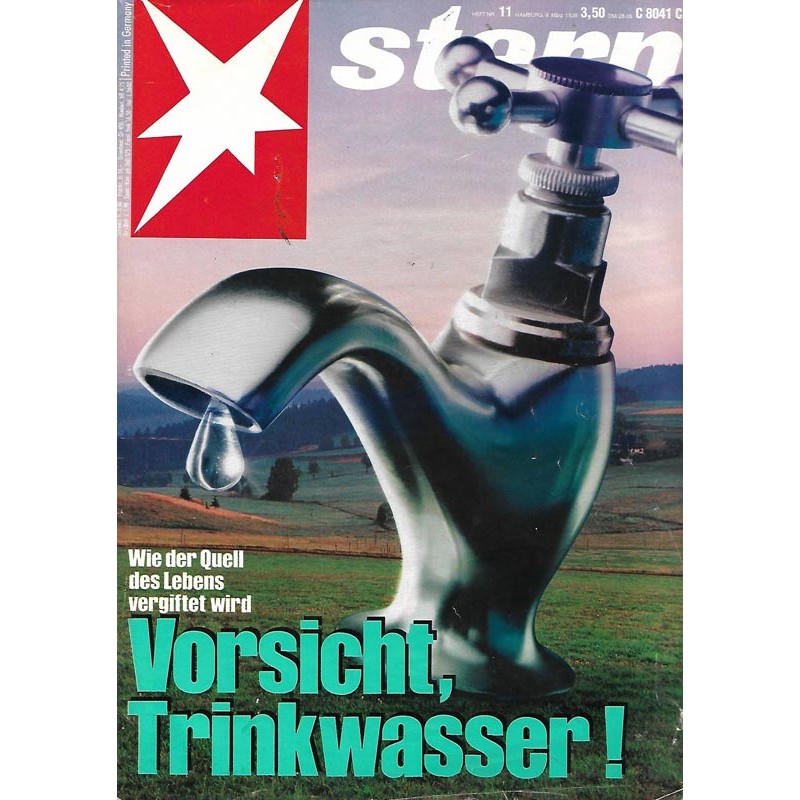 stern Heft Nr.11 / 9 März 1989 - Vorsicht Trinkwasser