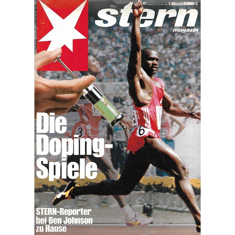 stern Heft Nr.41 / 6 Oktober 1988 - Die Doping Spiele