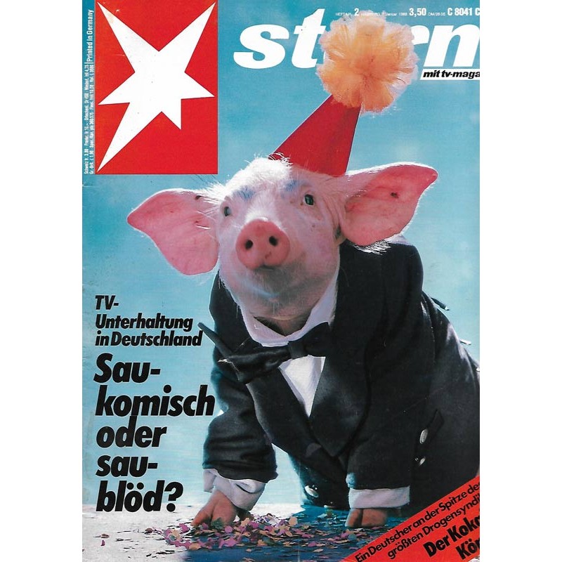 stern Heft Nr.2 / 7 Januar 1988 - Saukomisch oder Sauschlau?