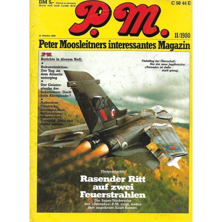 P.M. Ausgabe November 11/1980 - Rasender Ritt auf ...