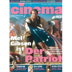 CINEMA 8/00 August 2000 - Mel Gibson ist Der Patriot