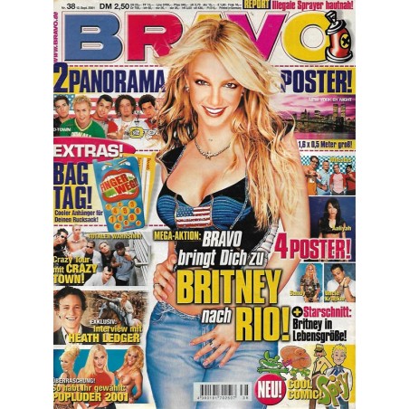 BRAVO Nr.38 / 12 Septebmer 2001 - Britney nach Rio!
