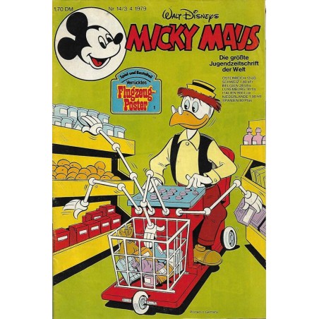 Micky Maus Nr.14 / 3 April 1979 - Flugzeug Poster