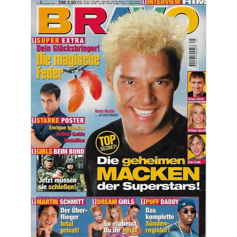BRAVO Nr.5 / 26 Januar 2000 - Ricky Martin ist jetzt blond!
