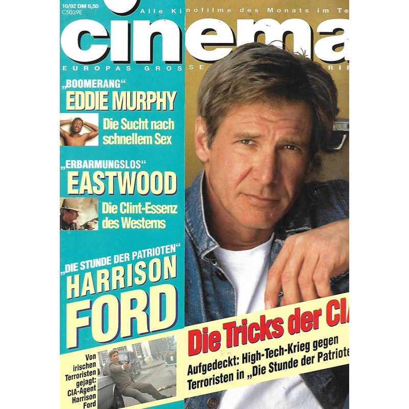 CINEMA 10/92 Oktober 1992 - Harrison Ford