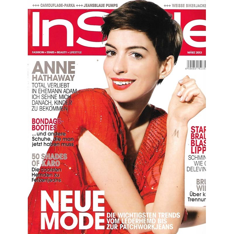 InStyle 3/März 2013 - Anne Hathaway / Neue Mode Magazin